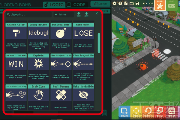 7.接下來，同樣點選Then(就會怎樣)區塊中的「+」，並選取邏輯卡片。