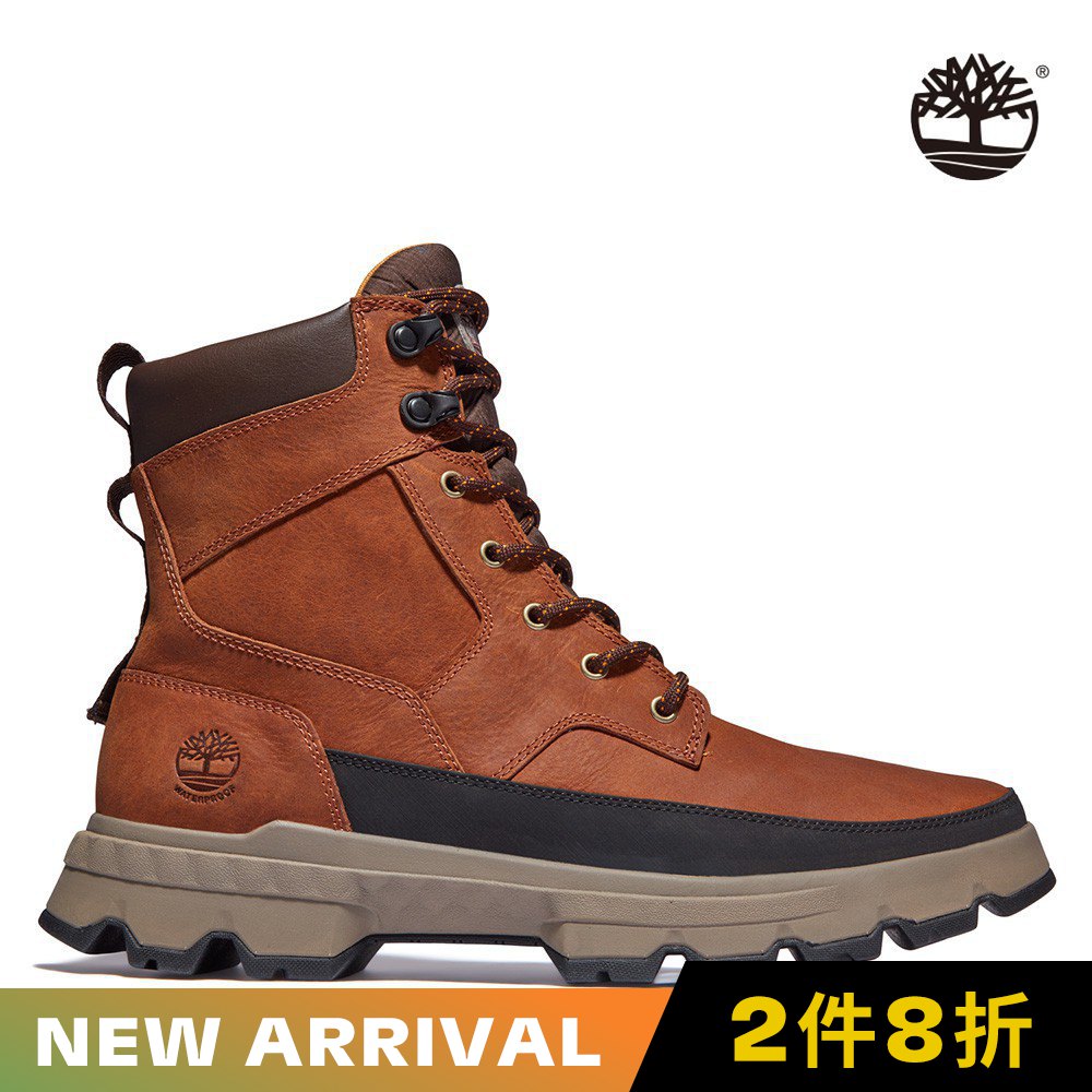 Timberland 男款鐵鏽色GreenStride磨砂革防水靴|A285AF13