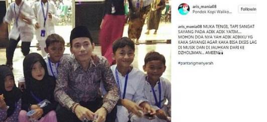 Aris Idol Minta Didoakan Anak Yatim supaya Eksis Lagi