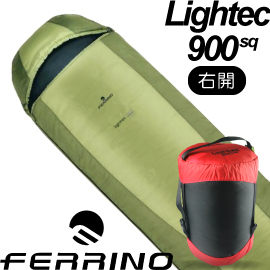 【FERRINO 義大利 LIGHTEC 900SQ信封型全開化纖睡袋 (右開 15℃)】D486157/化纖睡袋/情人睡袋★滿額送