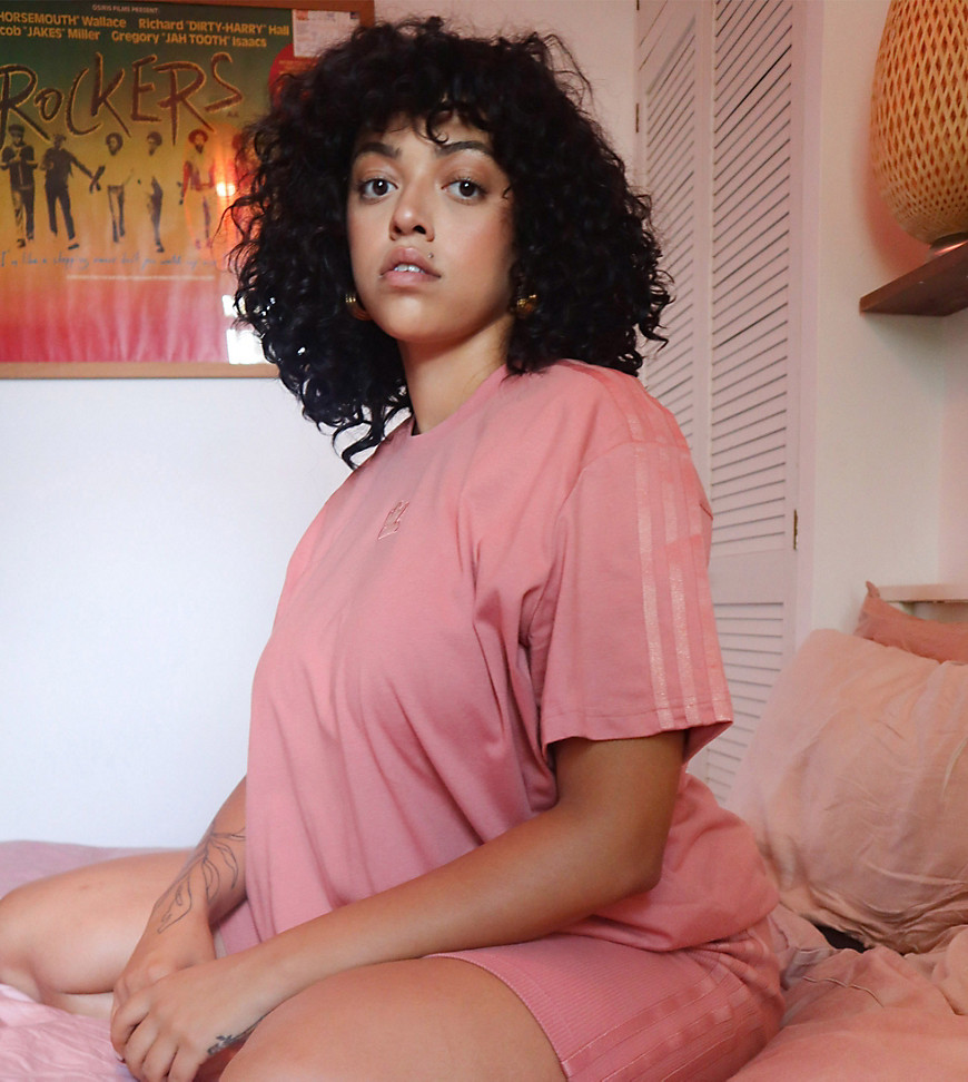 Plus-size top by adidas This item is excluded from promo As seen on British singer Mahalia Crew neck