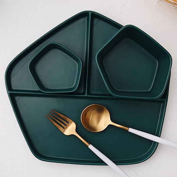 早餐餐具套裝陶瓷分格盤子牛排西餐盤子套裝小碟子家用盤子