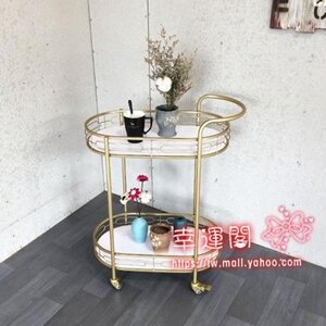 送餐推車 歐式茶飲送餐車酒吧車會所美甲小推車展廳茶水車美容車甜品餐邊車T 2色