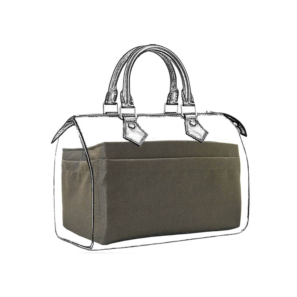 CoolgDesign名牌包整理袋 LV Speedy 25專用內層收納袋中袋 袋中袋收納包平面款的優點是內層有八格收納格、外層有五格平面收納袋，中間還有超大收納空間，外平面的設計讓在意包包外型的朋友