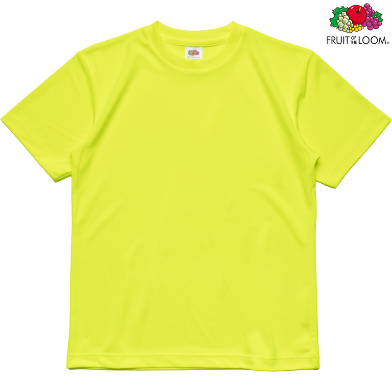 FRUIT OF THE LOOM 水果牌 - DY9000 吸濕排汗 4.1OZ 素T 短T (FY 螢光黃)