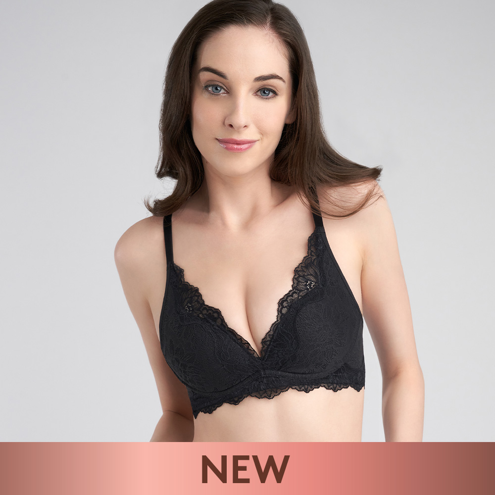 黛安芬-智能貼合系列 包覆無鋼圈 m-el罩杯內衣 時尚黑｜11-1791 04