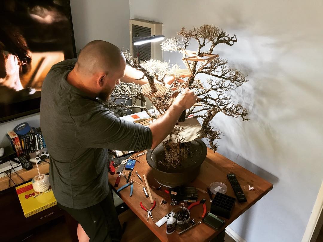 繊細 亡きアーティストが遺した 盆栽ツリーハウス が美しい