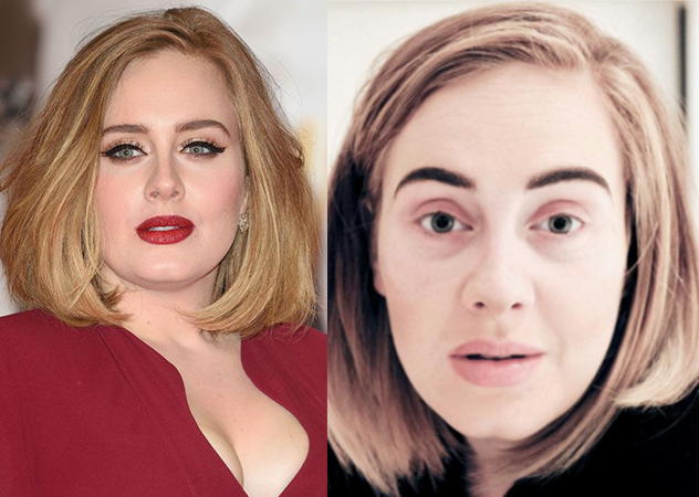 歐美名人妝前妝後