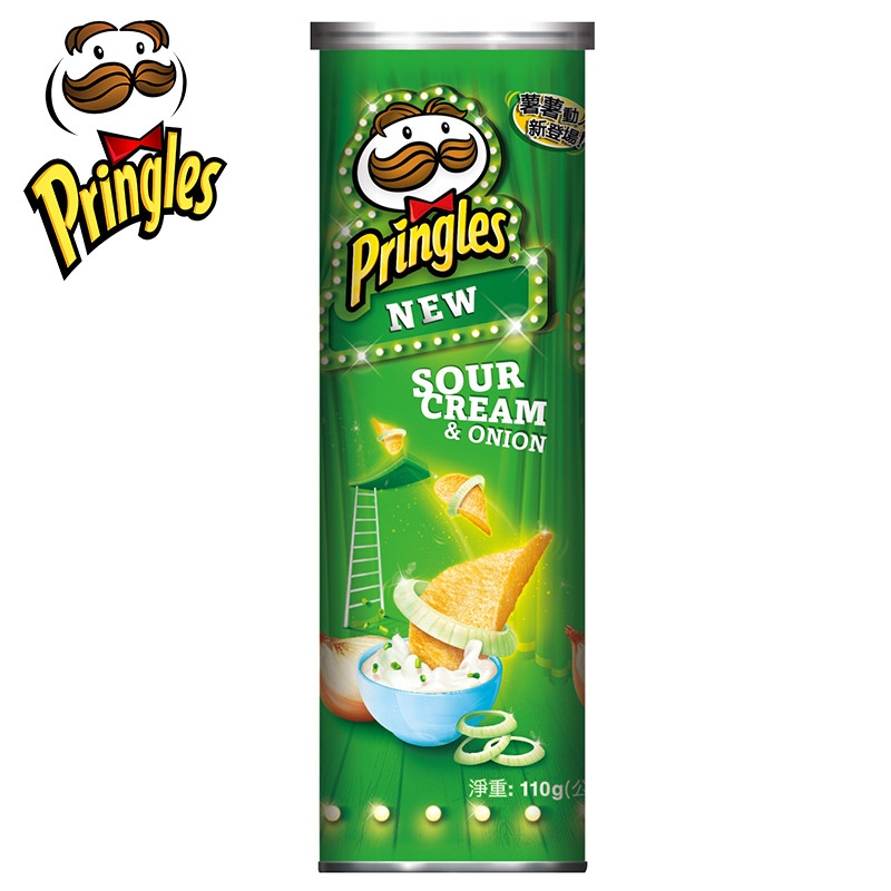 品客洋芋片-洋蔥口味(綠色)110/罐