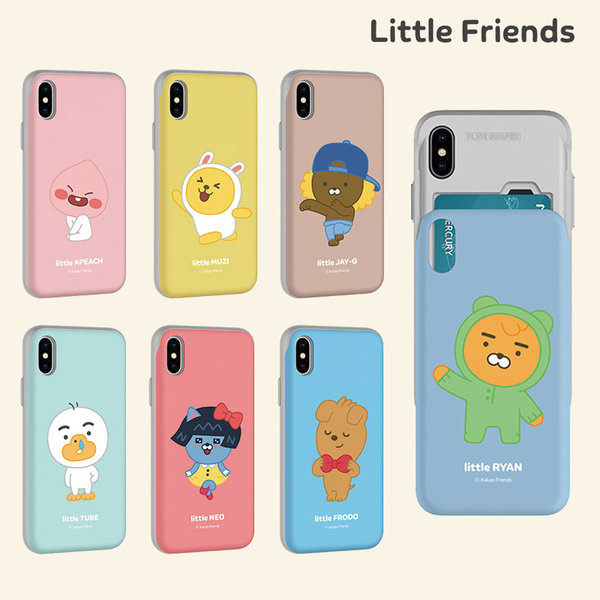 KAKAO FRIENDS LITTLE 防摔滑蓋卡夾 手機殼│S7 Edge S8 S9 Plus Note5 Note8 A5 2017 A8 2018│z8463