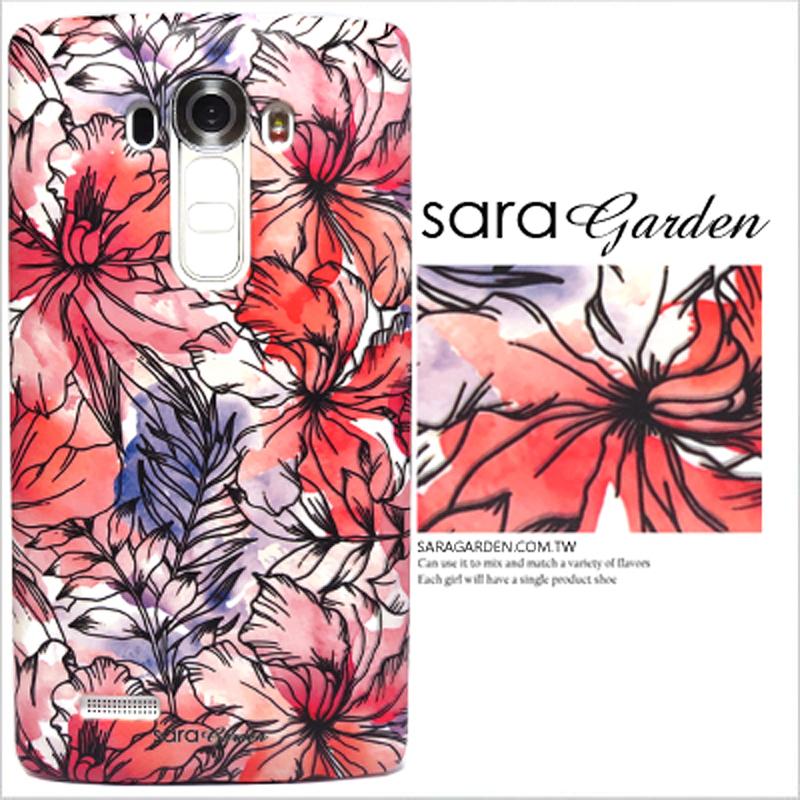 【Sara Garden】客製化 手機殼 蘋果 iphoneX iphone x 水彩扶桑花 保護殼 硬殼
