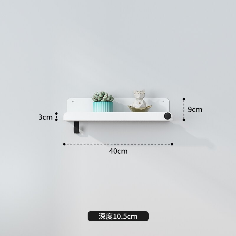 墻上置物架 鐵藝墻上置物架免打孔壁掛客廳電視墻面裝飾掛架北歐墻壁隔板書架『J11024』
