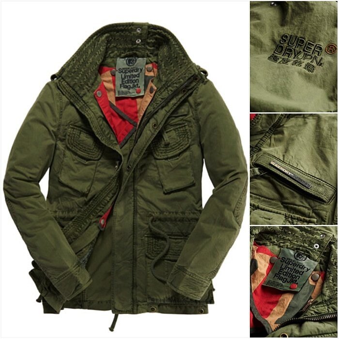 跩狗嚴選 正品 極度乾燥 Superdry Flag M65 男款 軍綠 復古 軍裝 外套 國旗 水洗 軍裝夾克 印度製 純棉。人氣店家DryDog 跩狗嚴選的極度乾燥春夏男女輕薄款運動風衣有最棒的商