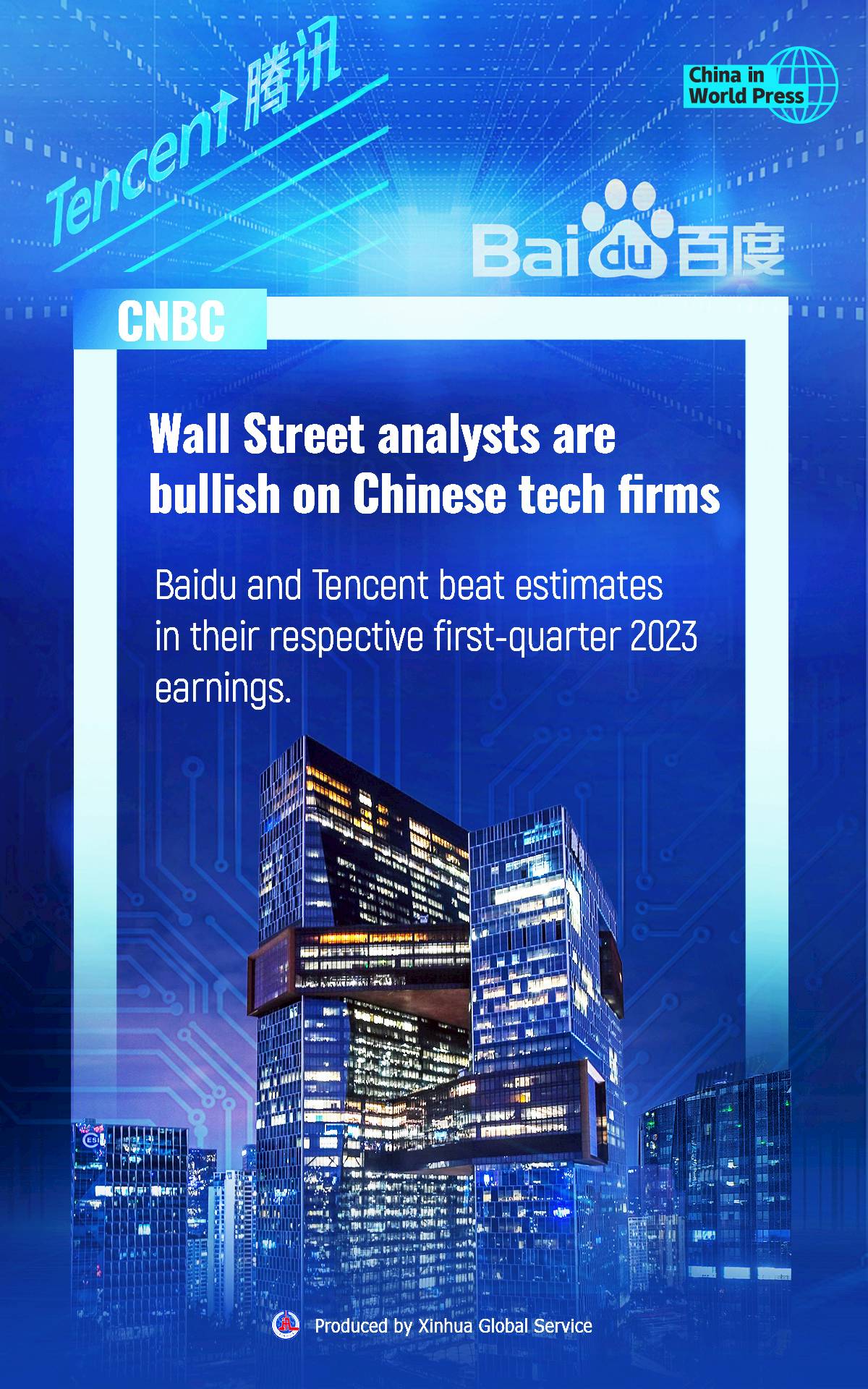 (Poster) China in World Press Wall Street analysts bullish on Chinese tech firms CNBC