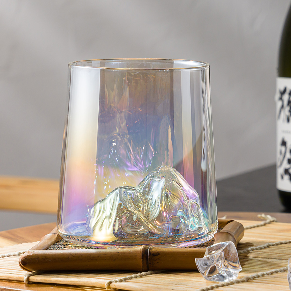 *觀山玻璃杯350ml-炫彩
