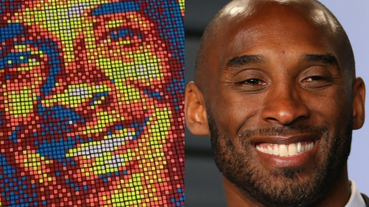 他用 814 個魔術方塊 拼出了老大 Kobe Bryant