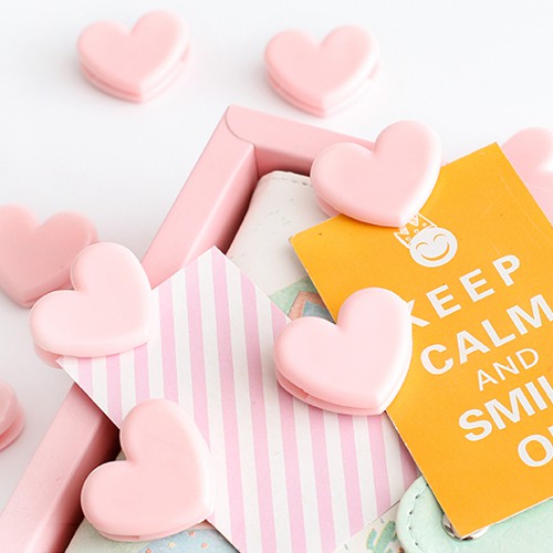 超萌新品 少女心文具夾【奇趣生活】手帳夾 長尾夾 零食夾 愛心夾子 多款顏色