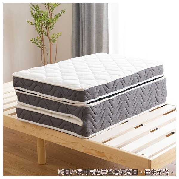 ●三折式構造床墊，可代替日式床墊。便於收納、搬運。●獨立筒彈簧，分散支撐體壓●輕薄尺寸，適用於系統床，雙層床，高腳床等。