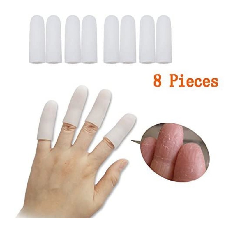 [9美國直購] 矽膠手指護套 8入 防水 舒緩 保護傷口 Gel Finger Cots Great B0752WM5SKPS.圖片僅供參考,商品以實物為准!柔軟舒適的矽膠-由A級凝膠製成的凝膠手指保
