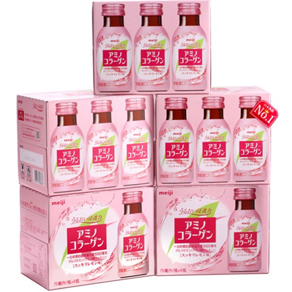 Meiji 明治 膠原蛋白飲-檸檬口味75mlx30瓶入【小三美日】Amino Collagen D483631