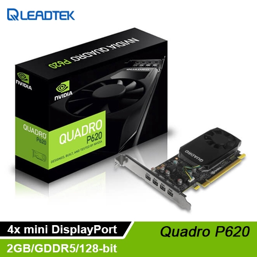 2GB GDDR5品名 / 規格：【NVIDIA】Quadro P620 2GB GDD5 專業繪圖卡特色：512 CUDA平行運算處理核心特色：2GB GDDR5 記憶體容量顯示晶片：麗臺NVIDI