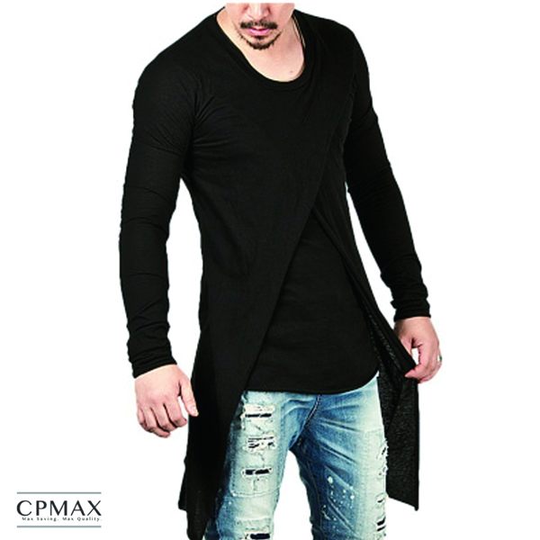 台灣現貨 燕尾長T-Shirt 歐美時尚燕子尾 薄款T恤 長袖T-Shirt 燕尾T 男款T恤 休閒T恤 燕尾服 T70