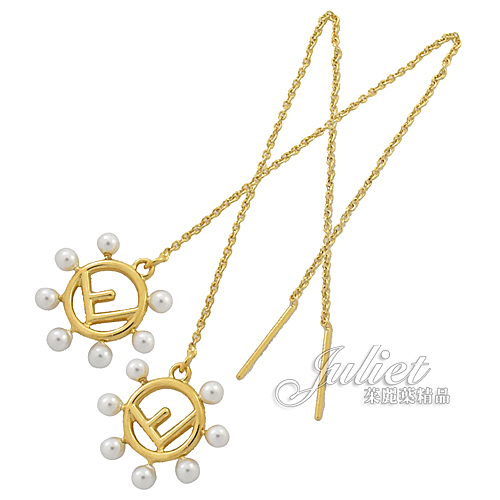 ★專櫃商品 附購證影本 ★Fendi品牌，辨識度高 ★穿孔式耳環，請勿試戴! ★數量有限，專櫃熱賣款