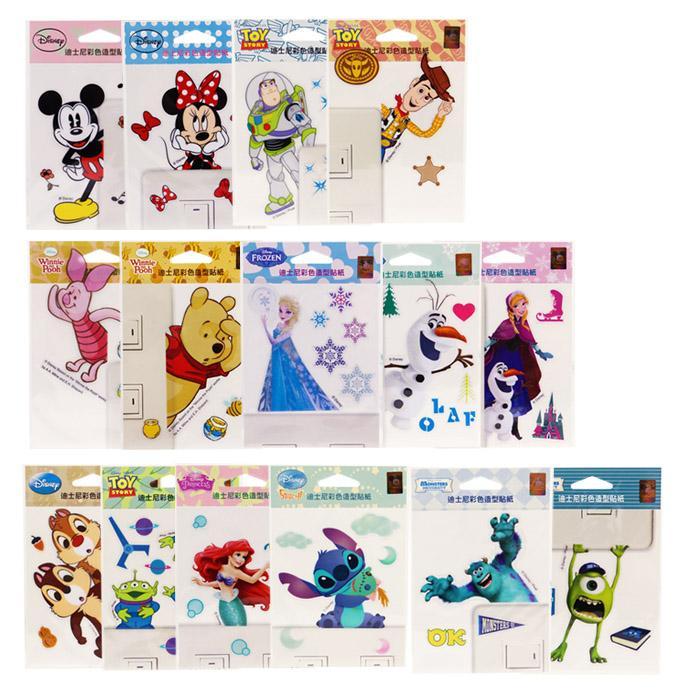 迪士尼 彩色造型開關貼紙 乙份入 毛怪/巴斯/三眼怪/艾莉絲貓