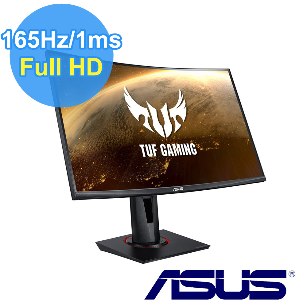 Full HD (1920x1080)1500R 曲面、165Hz 更新率1ms 反應時間 (MPRT)Adaptive-Sync(FreeSync)顯示Shadow Boost 暗影技術超低藍光、不