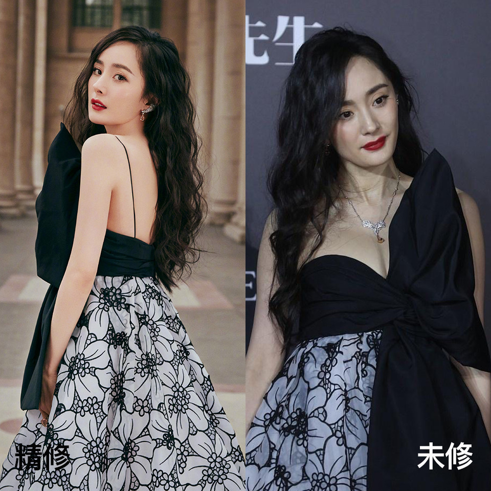女星紅毯造型精修vs未修1：楊冪