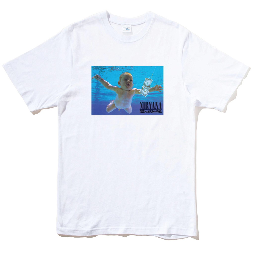 Nirvana Nevermind 短袖T恤 白色 超脫Kurt Cobain游泳樂團搖滾rock圖T【現貨】