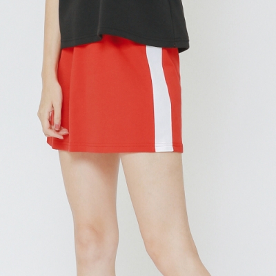H:CONNECT 韓國品牌 女裝 - 側滾邊運動風短裙-紅(快)