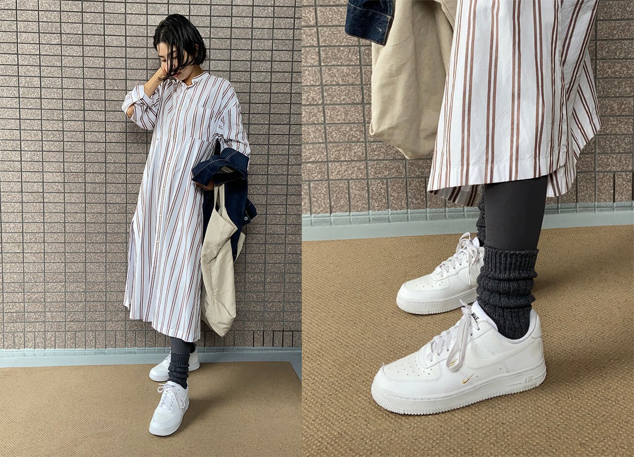 ユニクロ 無印靴下も コンバース ナイキ 定番スニーカーと靴下 で6コーデ Lee