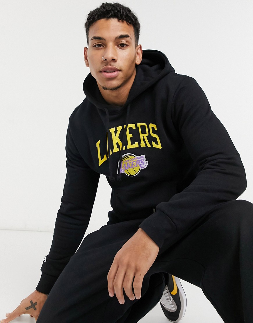 Hoodie by Mitchell & Ness Dressed to chill Drawstring hood Overhead design LA Lakers logo to chest B