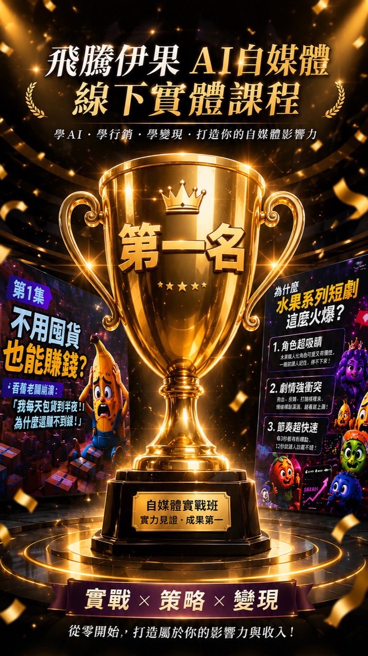 🏆7/11-12 { 7️⃣ 組}台北AI自媒體帶貨達人