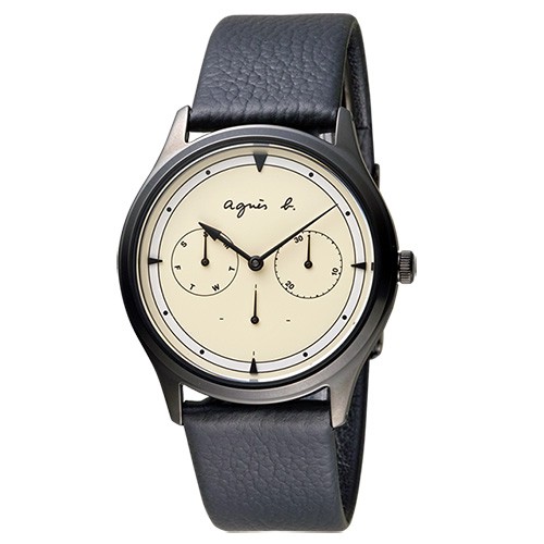 原廠公司貨高質感皮革錶帶日期、星期顯示功能料號：VD75-KYF0Uagnes b.全新推出時尚腕錶，具備時分秒顯示、日期、星期功能。最精準掌握每一個時刻。高質感皮革錶帶，使用帥氣又優雅。agnes 