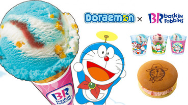 日本31冰淇淋x哆啦A夢上市！哆啦A夢配色超可愛，造型蛋糕、銅鑼燒都超萌～