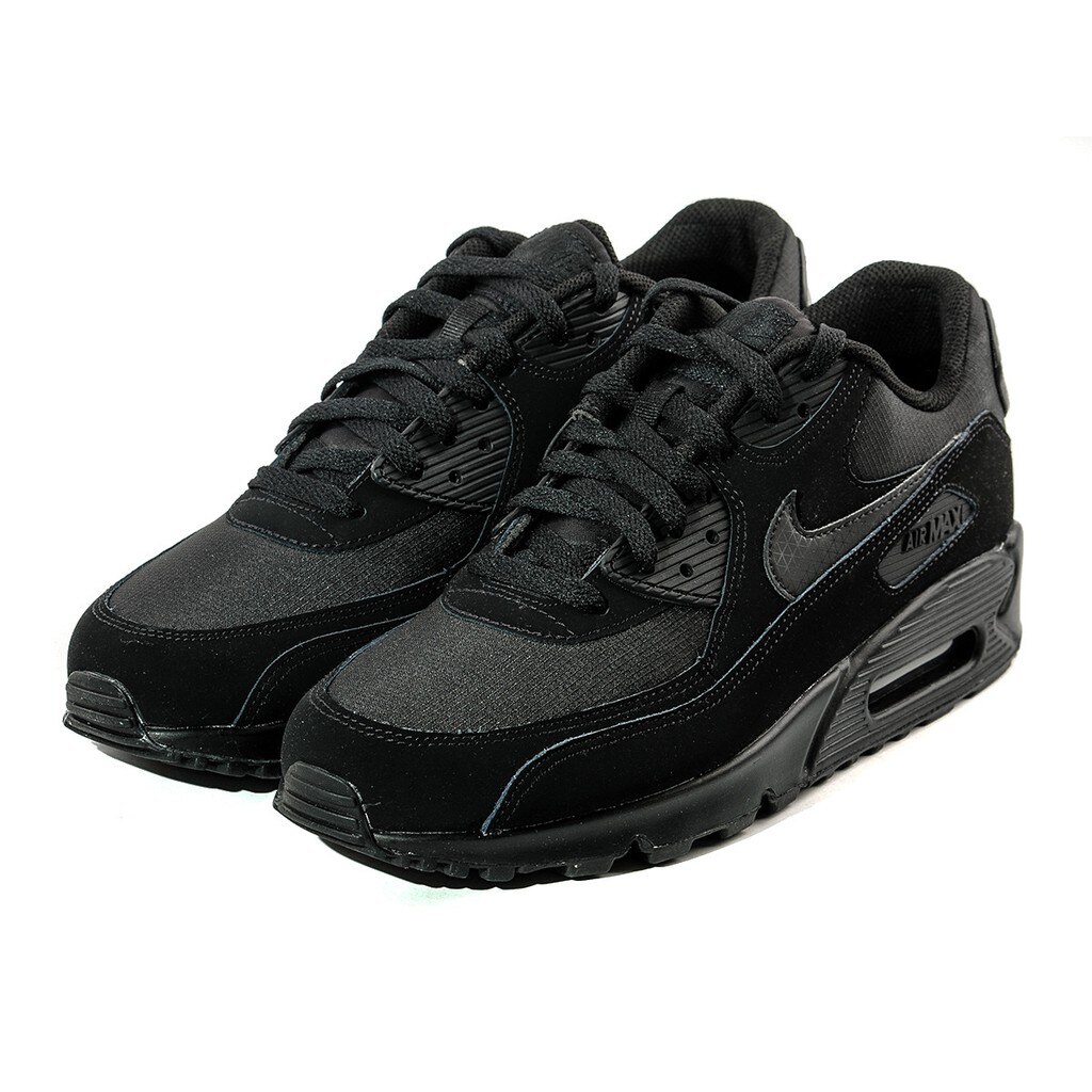 【日本海外代購】NIKE AIR MAX 90 ULTRA ESSENTIAL全黑 鐵灰 麂皮 黑勾 後氣墊 男