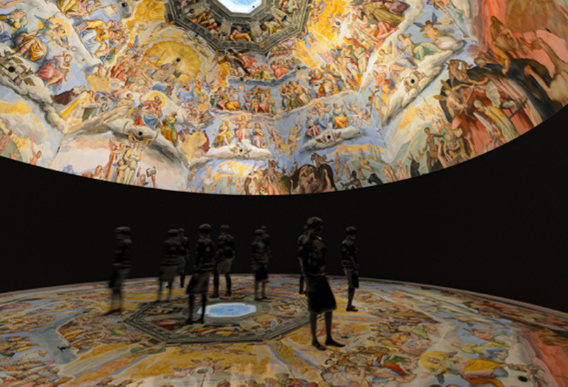 「會動的文藝復興」展區4：百花大教堂穹頂壁畫展區