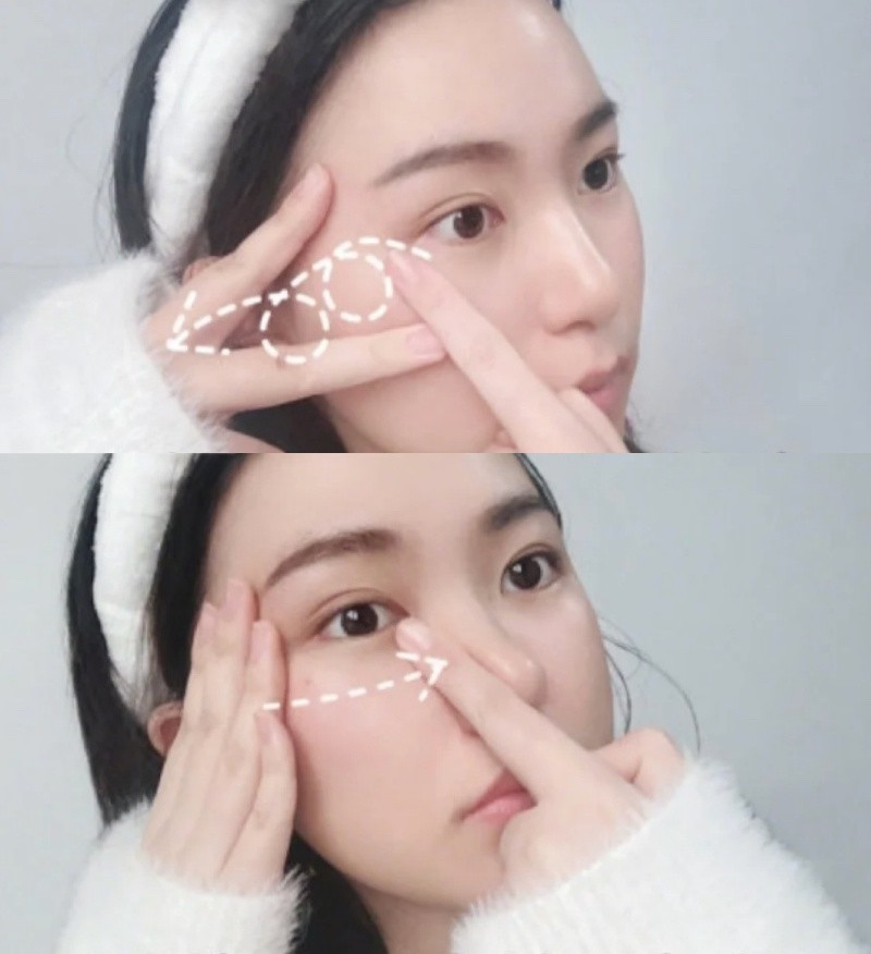 右滑圖片～看保養老師按摩3技巧，改善眼周細紋浮腫！