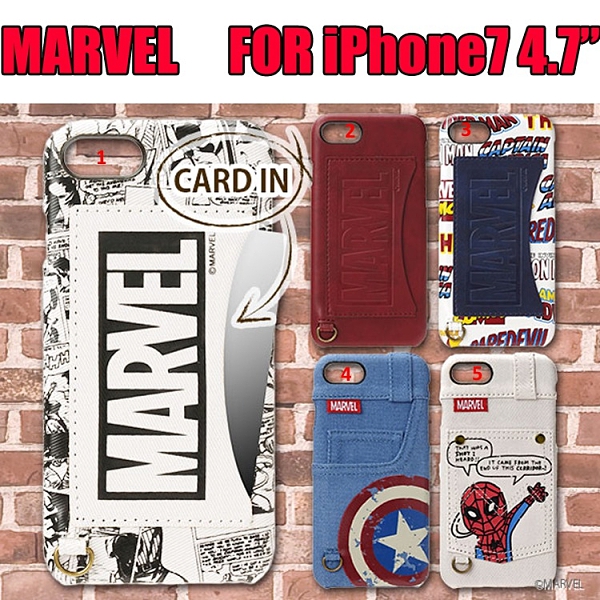 MARVEL美國隊長 iPhone7手機殼保护套掛繩可刷交通卡 : 64370054