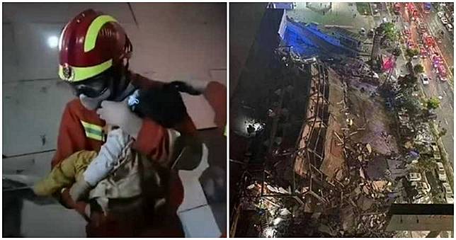 「新冠肺炎隔離點」泉州欣佳酒店坍塌！埋壓70人　34人血濺身被揹出