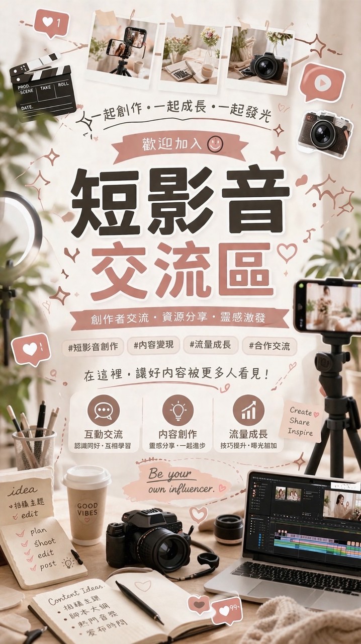 🎬短影音交流-練愛網紅群