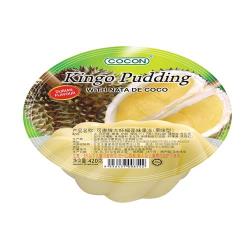 ◎來自馬來西亞COCON果凍布丁|◎入口即化的滋味搭配Q彈椰果|◎搭配QQ椰果粒，每一口都超滿足商品名稱：可康大杯榴槤布丁(含椰果)內容物：水、椰果、糖、榴槤果汁、奶粉、鹿角菜膠、棕仁油、香料、檸檬酸