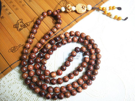 念珠項鏈108顆8mm配牛骨雙魚墜