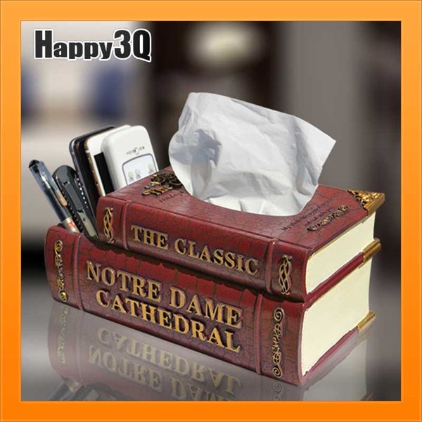 筆筒衛生紙盒桌上收納遙控器客廳紙巾盒趣味字典風英文字典文青感書房-多色【AAA2870】預購