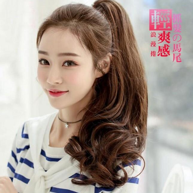 韓系正妹 波浪捲 50CM抓夾式馬尾髮片【MF033】
