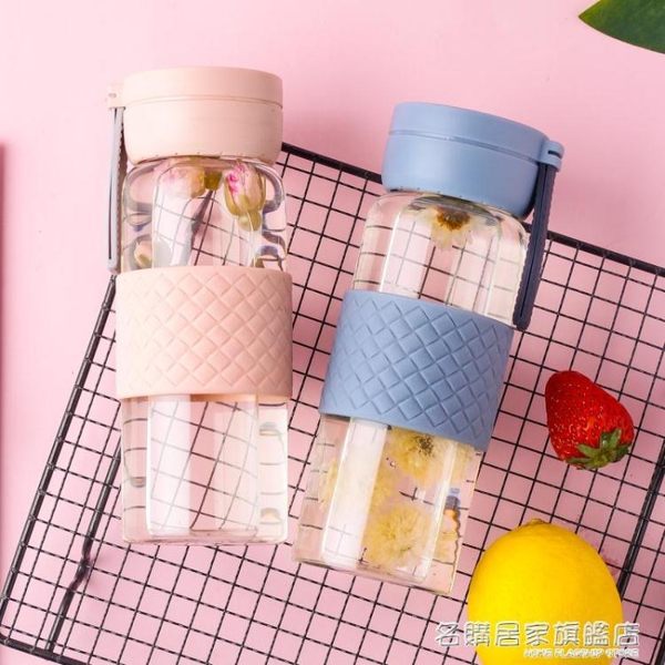 玻璃水杯女ins防燙隨手杯便捷可愛家用韓國可愛喝水杯簡約喝茶杯 蘑菇街小屋