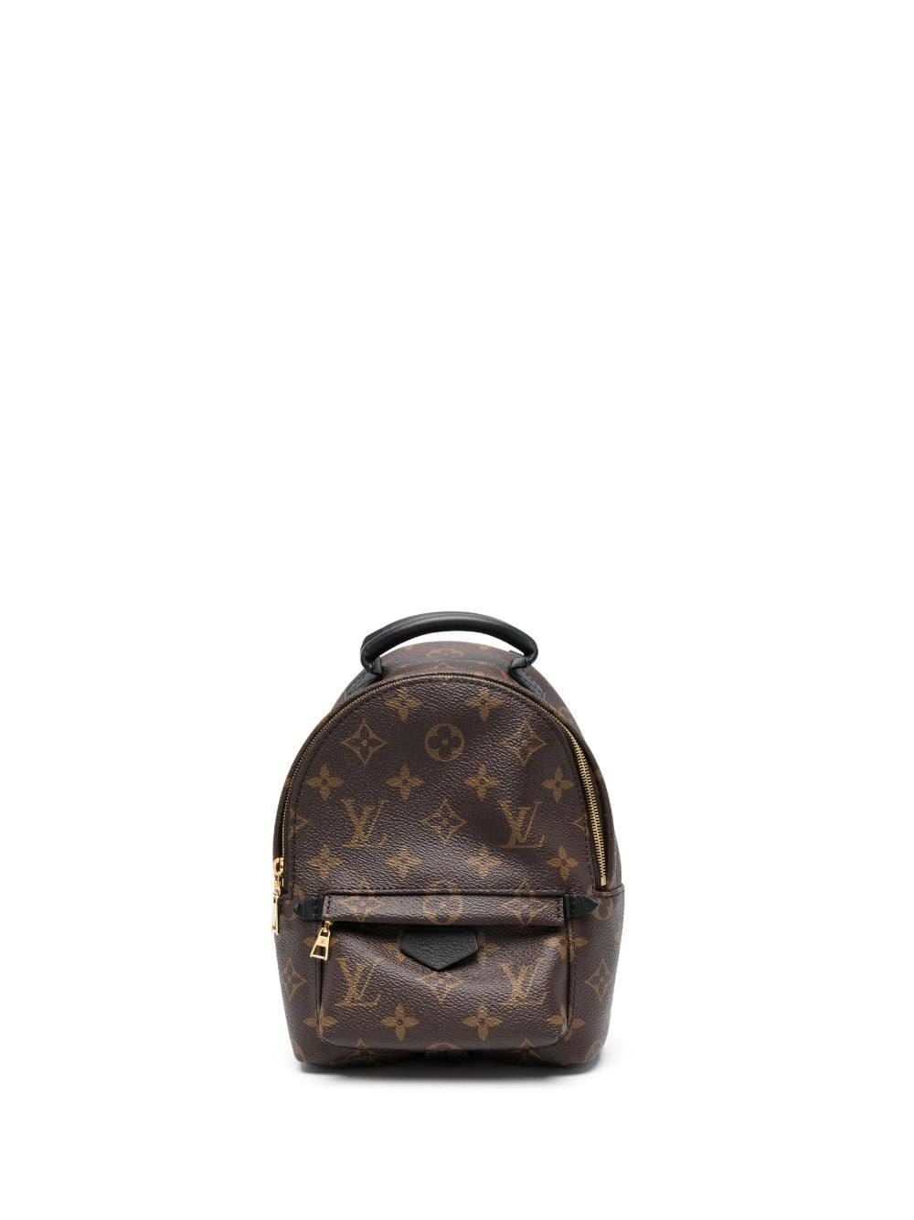 Louis Vuitton - 2019 pre-owned mini Monogram Palm Springs backpack - women - Canvas/Calf Leather - One Size - Brown