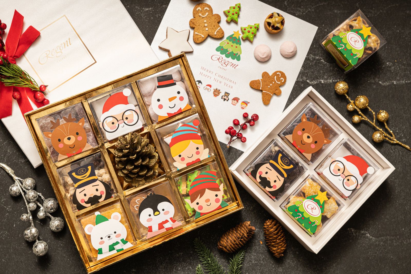 台北晶華推出的「繽粉聖誕節禮盒」，每款1,280元起。(圖/台北晶華酒店)